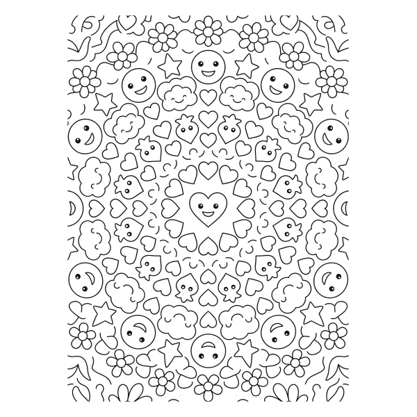 Coloriage Coloriage Kawaii Mandala à imprimer