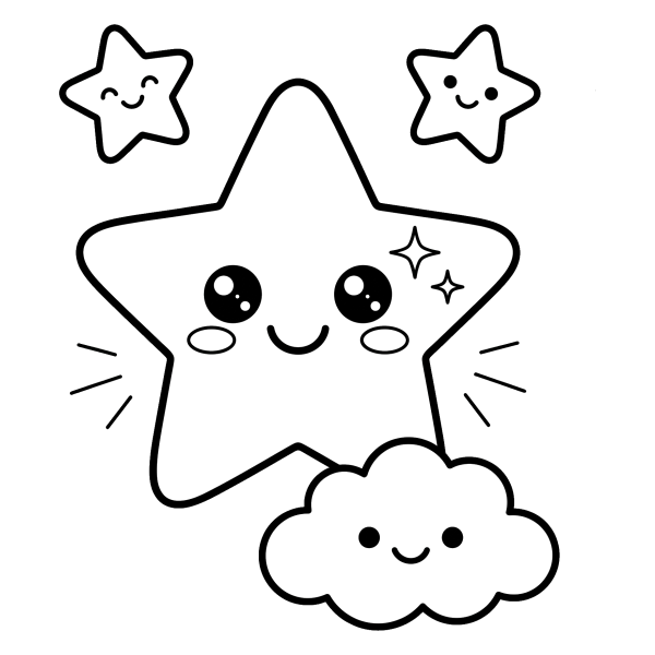 Coloriage Coloriage Kawaii Petit à imprimer