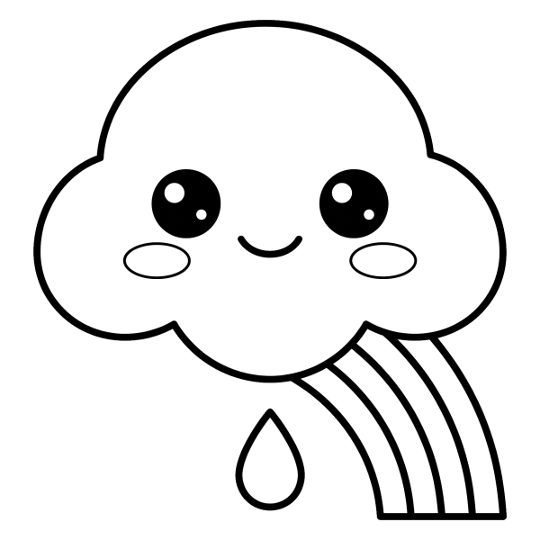 Coloriage Coloriage Kawaii Simple à imprimer