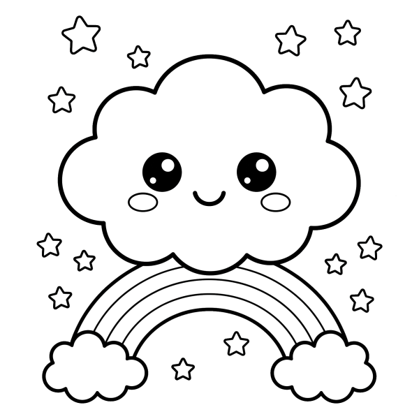 Coloriage Coloriage Kawaii à imprimer