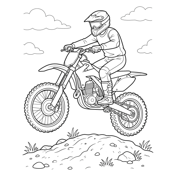Coloriage Coloriage Moto Cross à imprimer