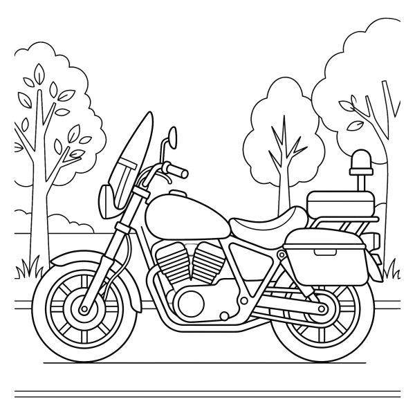 Coloriage Coloriage Moto de Police à imprimer