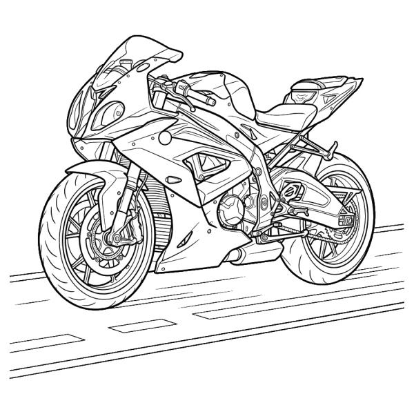 Coloriage Coloriage Moto Sportive à imprimer