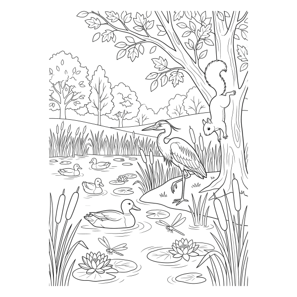 Coloriage Coloriage Nature Automne à imprimer