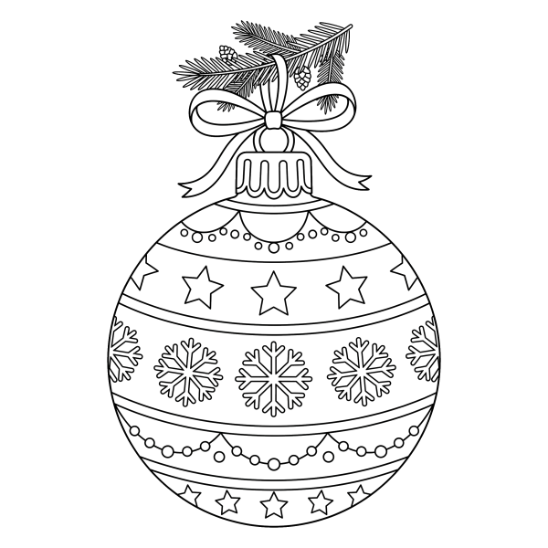 Coloriage Coloriage Noël Boule à imprimer