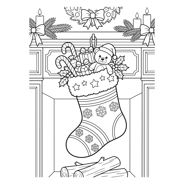 Coloriage Coloriage Noël CE1 à imprimer