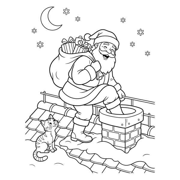 Coloriage Coloriage Noël CE2 à imprimer