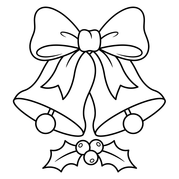 Coloriage Coloriage Noël Cloche à imprimer