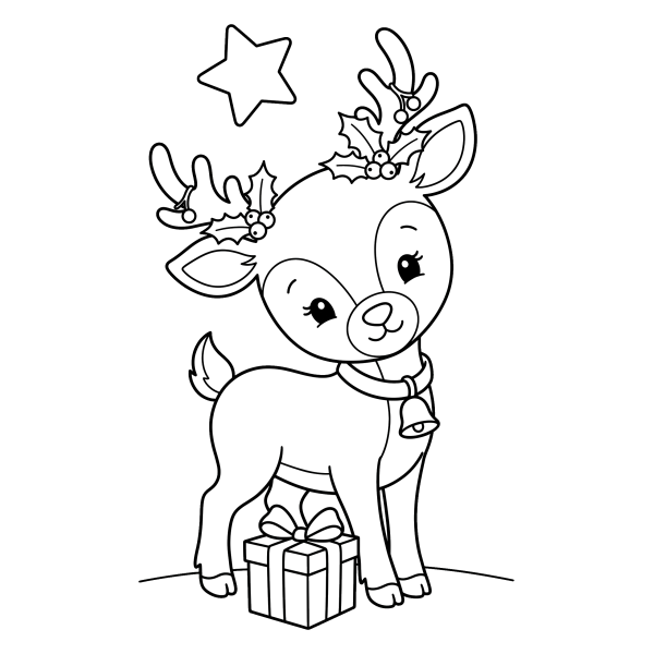 Coloriage Coloriage Noël Cute à imprimer