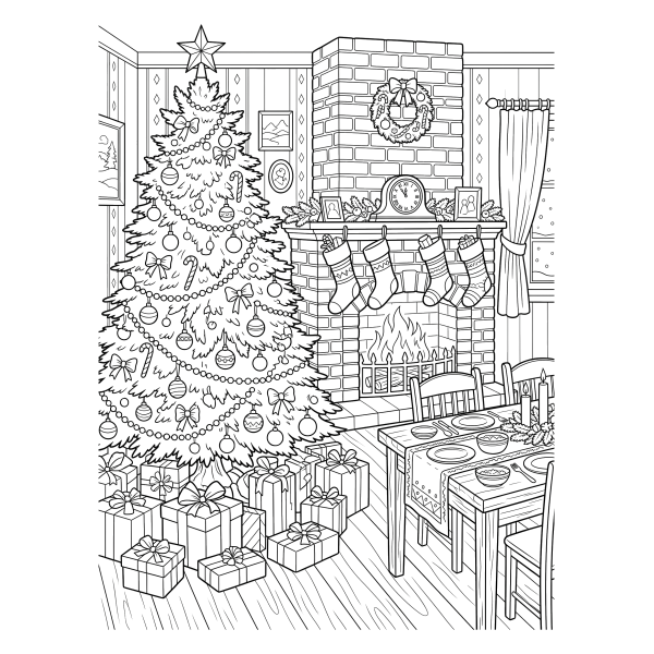 Coloriage Coloriage Noël Cycle 3 à imprimer
