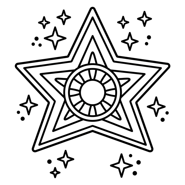 Coloriage Coloriage Noël Étoile à imprimer