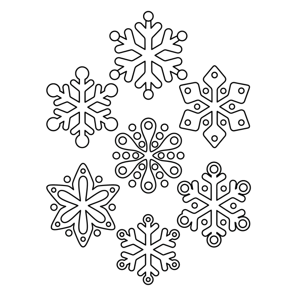 Coloriage Coloriage Noël Flocon à imprimer
