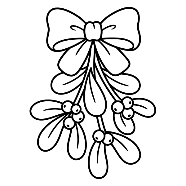 Coloriage Coloriage Noël Gui à imprimer