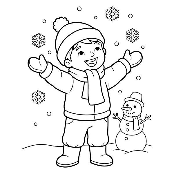 Coloriage Coloriage Noël Neige à imprimer