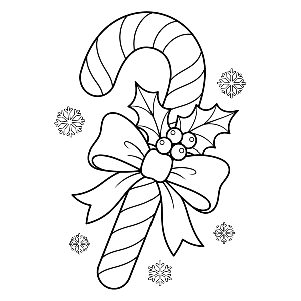 Coloriage Coloriage Noël Sucre d'Orge à imprimer