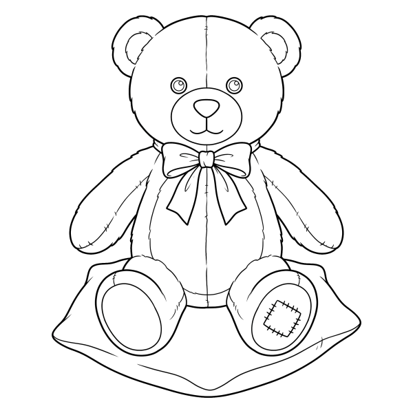 Coloriage Coloriage Ours en Peluche à imprimer