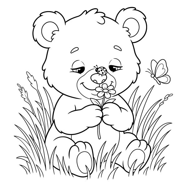Coloriage Coloriage Ourson Mignon à imprimer