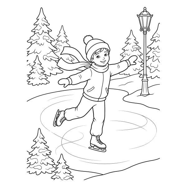 Coloriage Coloriage Patin à Glace à imprimer