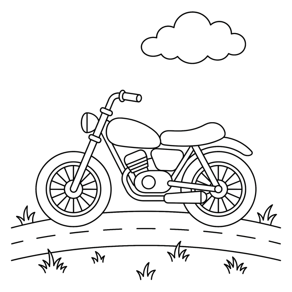 Coloriage Coloriage Petite Moto à imprimer
