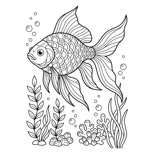 Coloriage Coloriage Poisson Coloré à imprimer