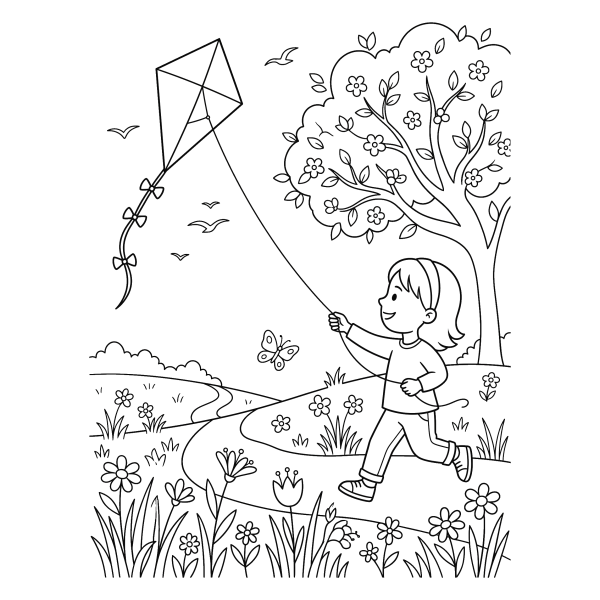 Coloriage Coloriage Printemps CE1 à imprimer