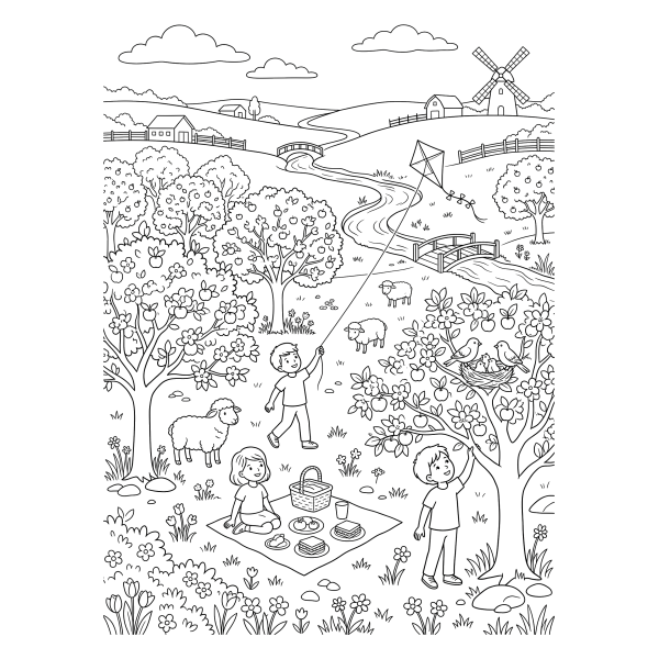 Coloriage Coloriage Printemps CE2 à imprimer