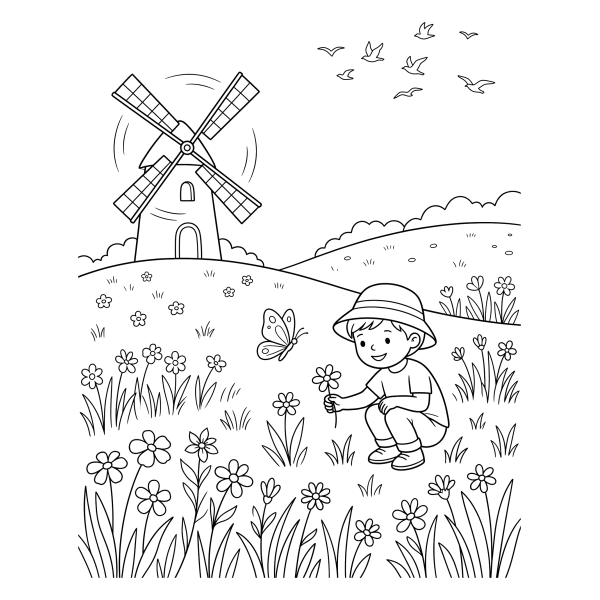 Coloriage Coloriage Printemps Gratuit à imprimer