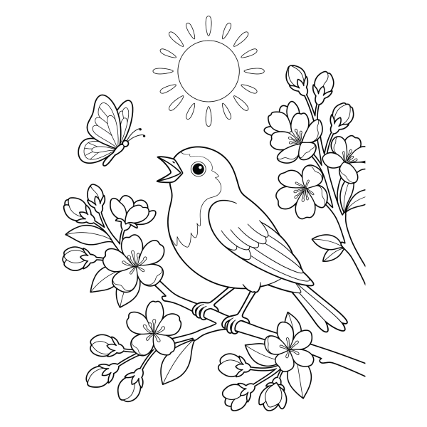 Coloriage Coloriage Printemps GS à imprimer