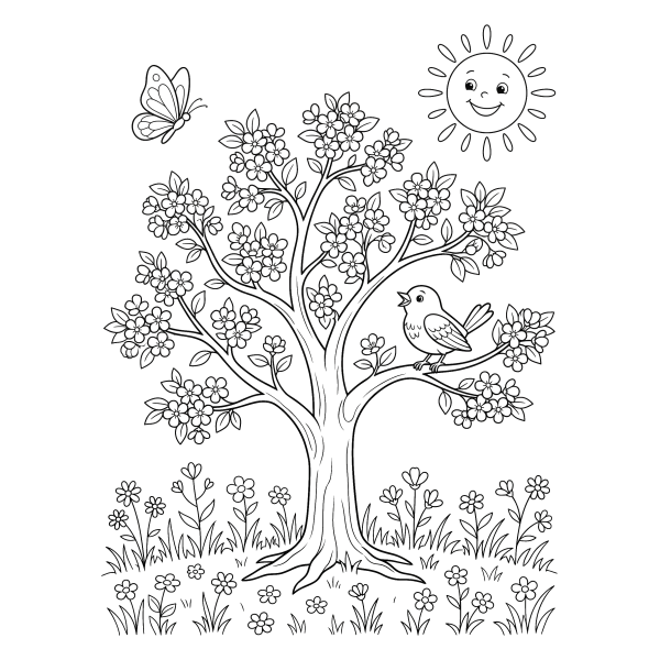 Coloriage Coloriage Printemps à imprimer