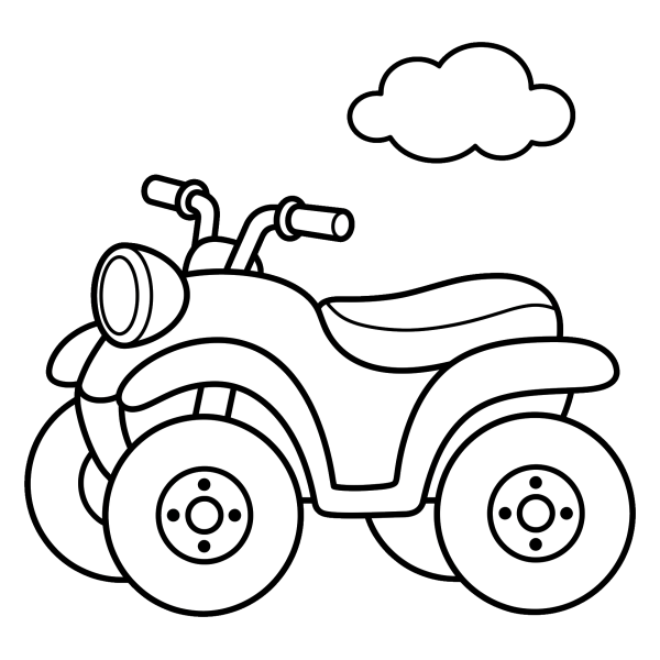 Coloriage Coloriage Quad Facile à imprimer