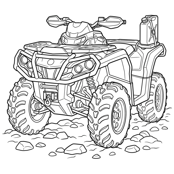 Coloriage Coloriage Quad Tout-terrain à imprimer