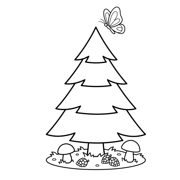 Coloriage Coloriage Sapin à imprimer