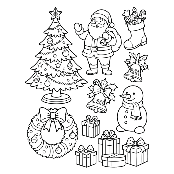 Coloriage Coloriage Thème Noël à imprimer
