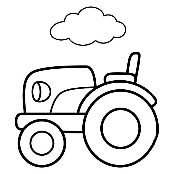 Coloriage Coloriage Tracteur Facile à imprimer