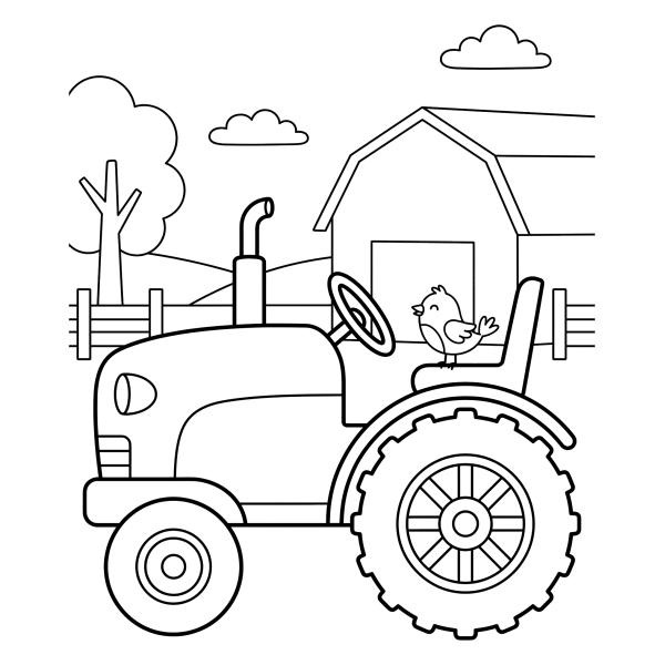 Coloriage Coloriage Tracteur à imprimer