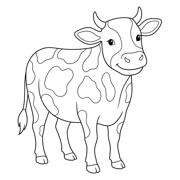 Coloriage Coloriage Vache Tachetée à imprimer