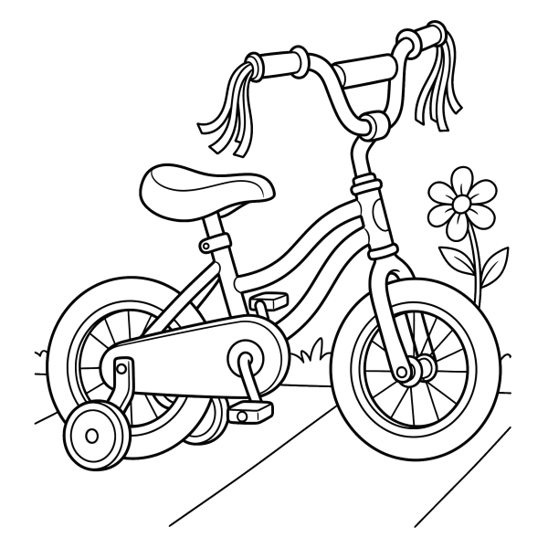 Coloriage Coloriage Vélo à Roulettes à imprimer
