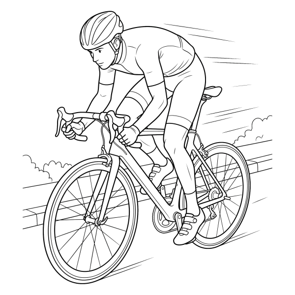 Coloriage Coloriage Vélo de Course à imprimer