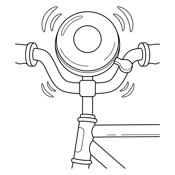Coloriage Coloriage Vélo et Sonnette à imprimer