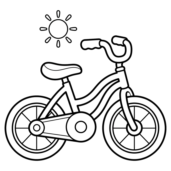 Coloriage Coloriage Vélo Facile à imprimer