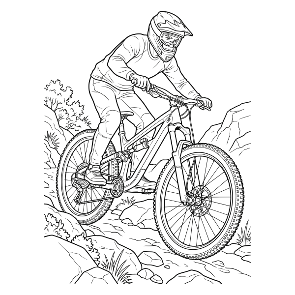 Coloriage Coloriage Vélo Tout-terrain à imprimer