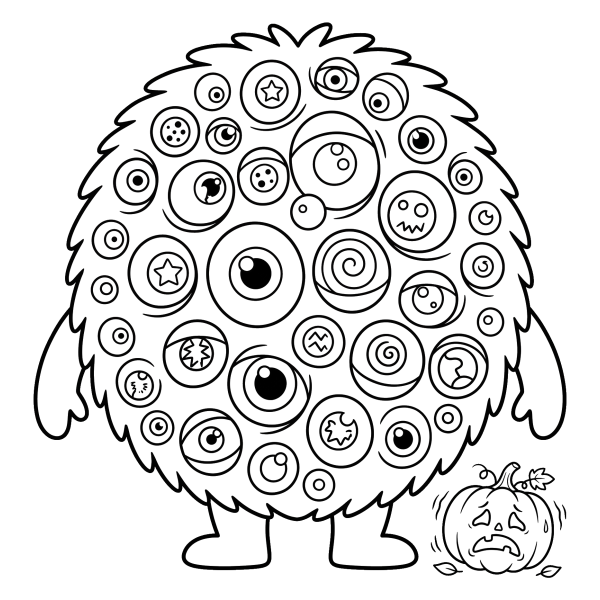 Coloriage Coloriage Yeux Halloween à imprimer