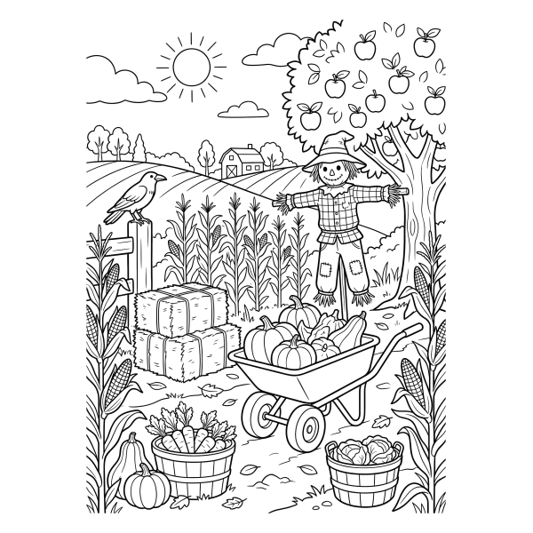Coloriage Dessin Automne Gratuit à imprimer