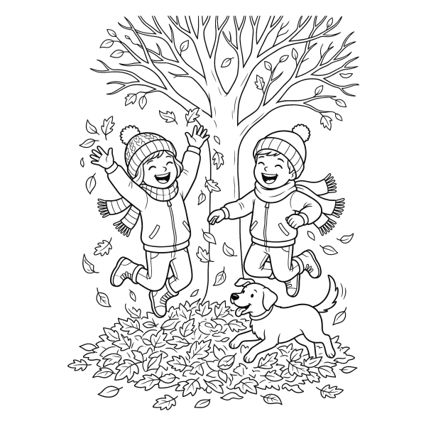 Coloriage Dessin Automne à imprimer