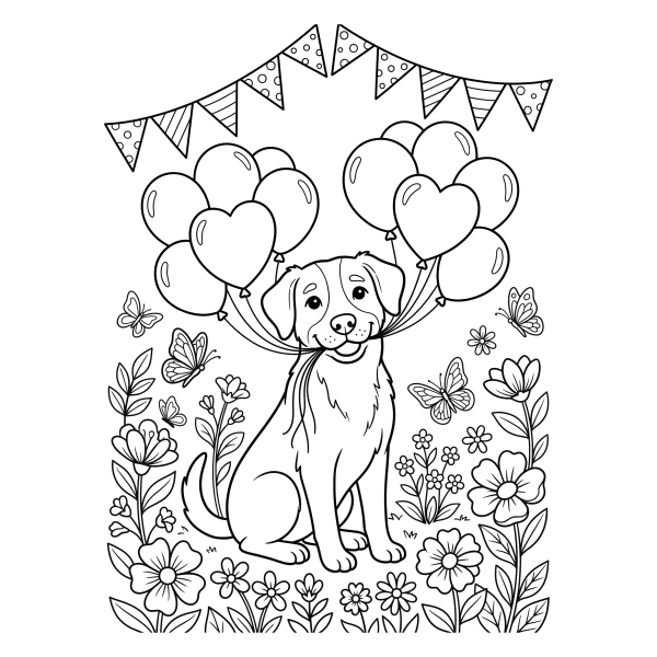 Coloriage Dessin Chien Couleur à imprimer