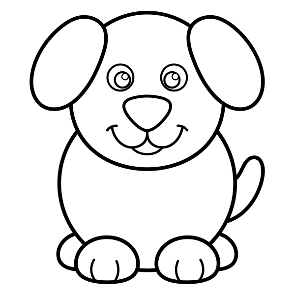 Coloriage Dessin Chien Facile Maternelle à imprimer