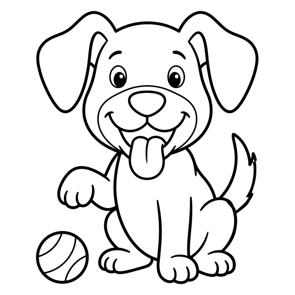 Coloriage Dessin Chien Gratuit à imprimer