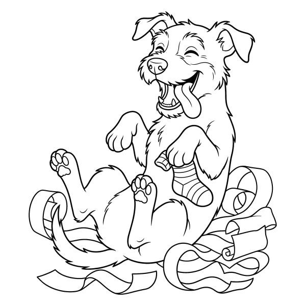 Coloriage Dessin Chien Humour à imprimer