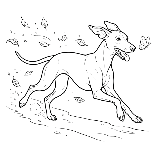 Coloriage Dessin Chien qui Court à imprimer