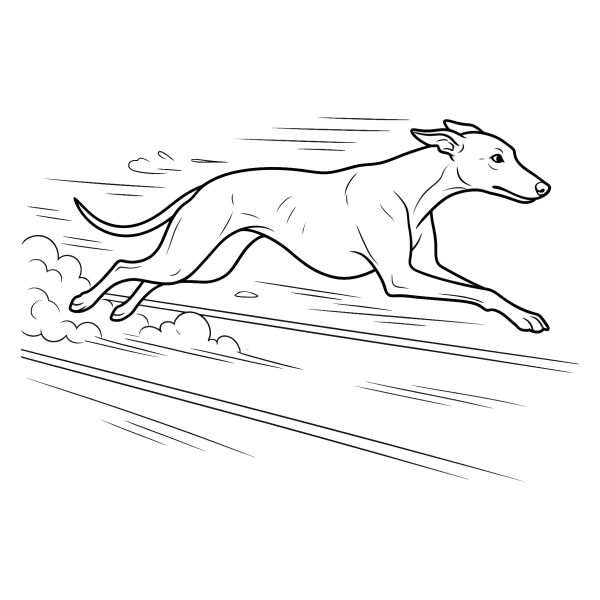 Coloriage Dessin Chien Rapide à imprimer